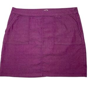 Prana Kara mini skirt volcanic plum purple sz 12